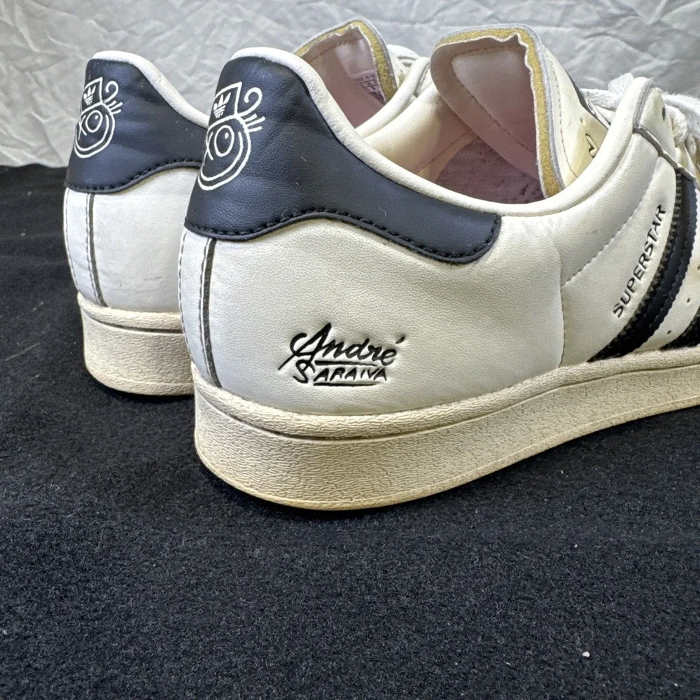 Adidas André Saraiva x Superstar Chalk White Black Size 9.5